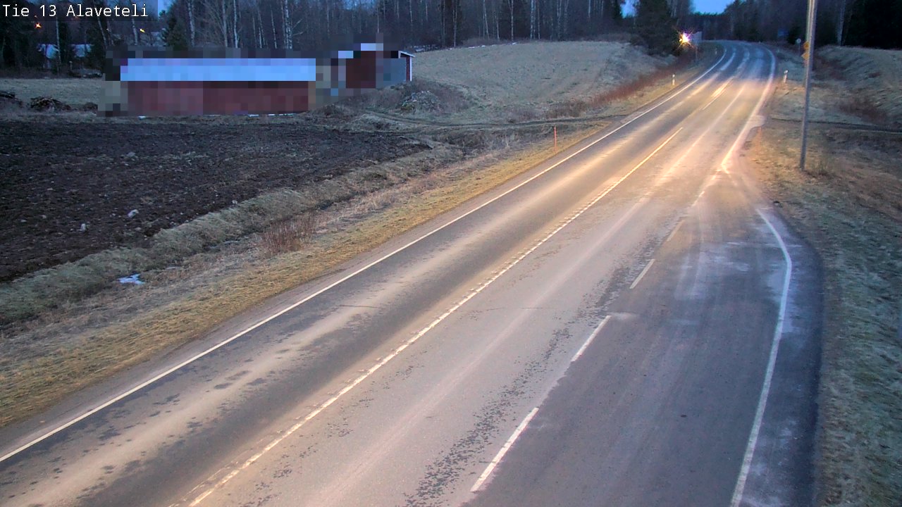 Weather Camera Image Väg 13 Kronoby Nedervetil, Kruunupyy, Pohjanmaa