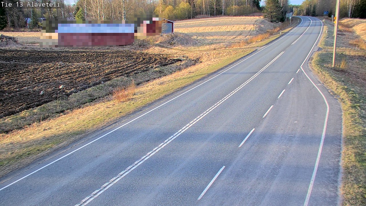 Weather Camera Image Väg 13 Kronoby Nedervetil, Kruunupyy, Pohjanmaa