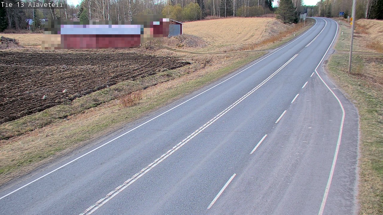 Weather Camera Image Väg 13 Kronoby Nedervetil, Kruunupyy, Pohjanmaa