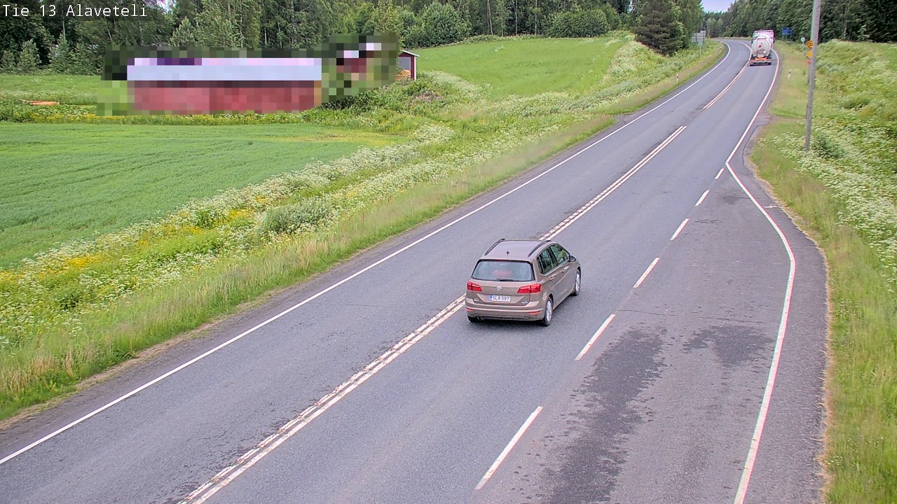 Weather Camera Image Väg 13 Kronoby Nedervetil, Kruunupyy, Pohjanmaa