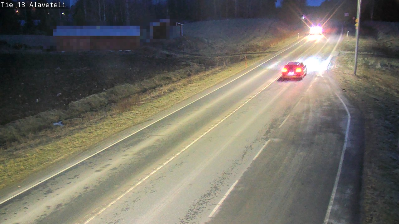 Weather Camera Image Väg 13 Kronoby Nedervetil, Kruunupyy, Pohjanmaa