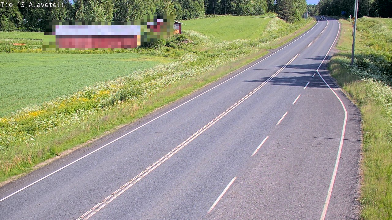 Weather Camera Image Väg 13 Kronoby Nedervetil, Kruunupyy, Pohjanmaa