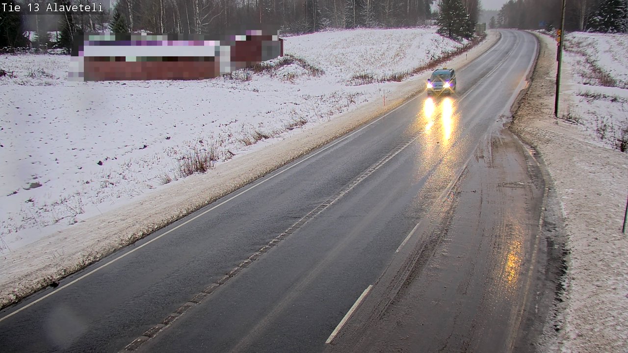 Weather Camera Image Väg 13 Kronoby Nedervetil, Kruunupyy, Pohjanmaa