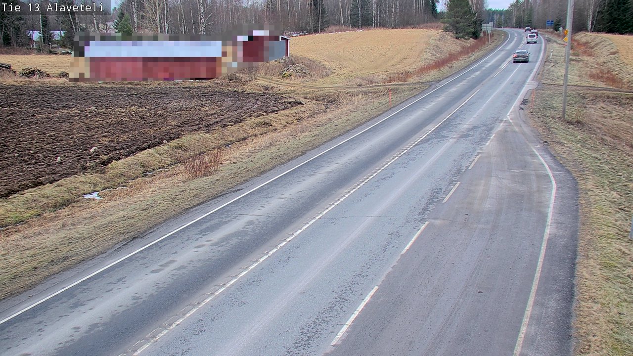 Weather Camera Image Väg 13 Kronoby Nedervetil, Kruunupyy, Pohjanmaa