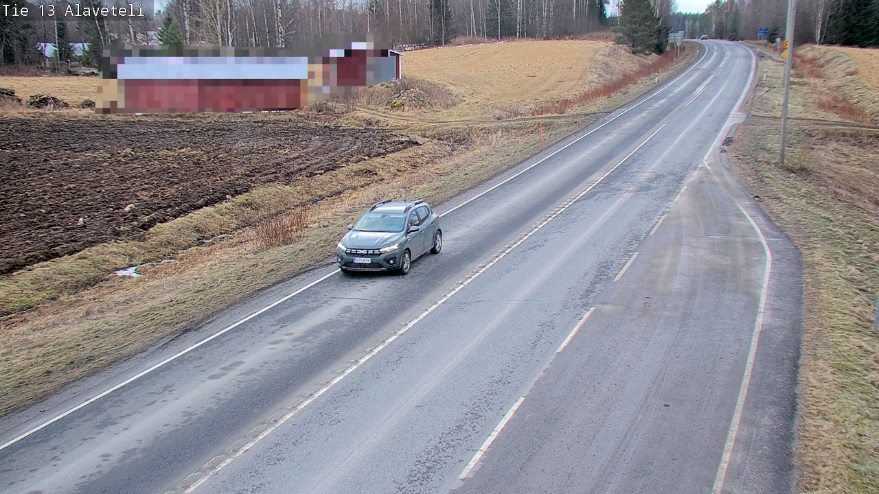 Weather Camera Image Väg 13 Kronoby Nedervetil, Kruunupyy, Pohjanmaa