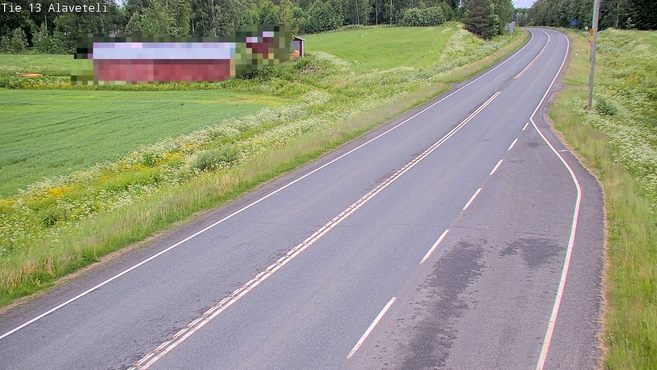 Weather Camera Image Väg 13 Kronoby Nedervetil, Kruunupyy, Pohjanmaa