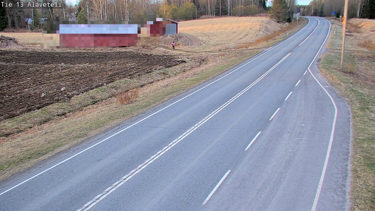 Weather Camera Image Väg 13 Kronoby Nedervetil, Kruunupyy, Pohjanmaa