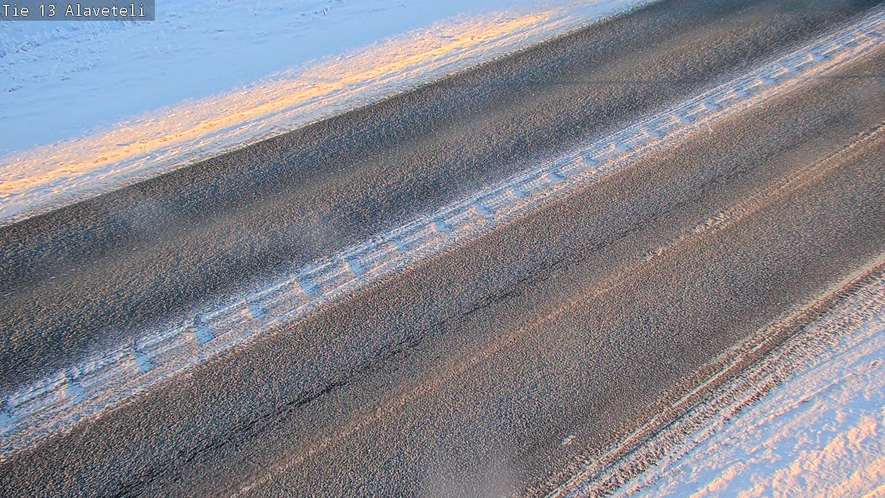 Weather Camera Image Väg 13 Kronoby Nedervetil, Kruunupyy, Pohjanmaa