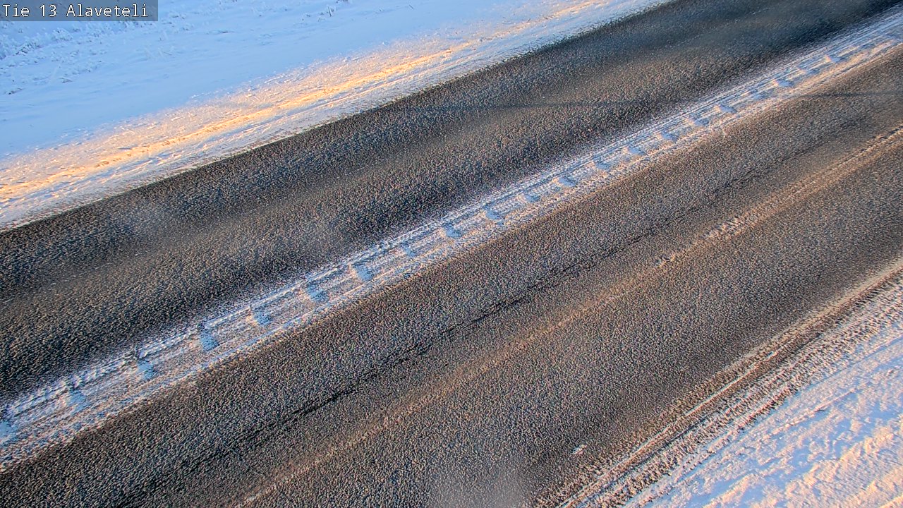 Weather Camera Image Väg 13 Kronoby Nedervetil, Kruunupyy, Pohjanmaa