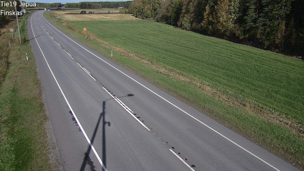 Weather Camera Image Road 19 Jepua, Uusikaarlepyy, Pohjanmaa
