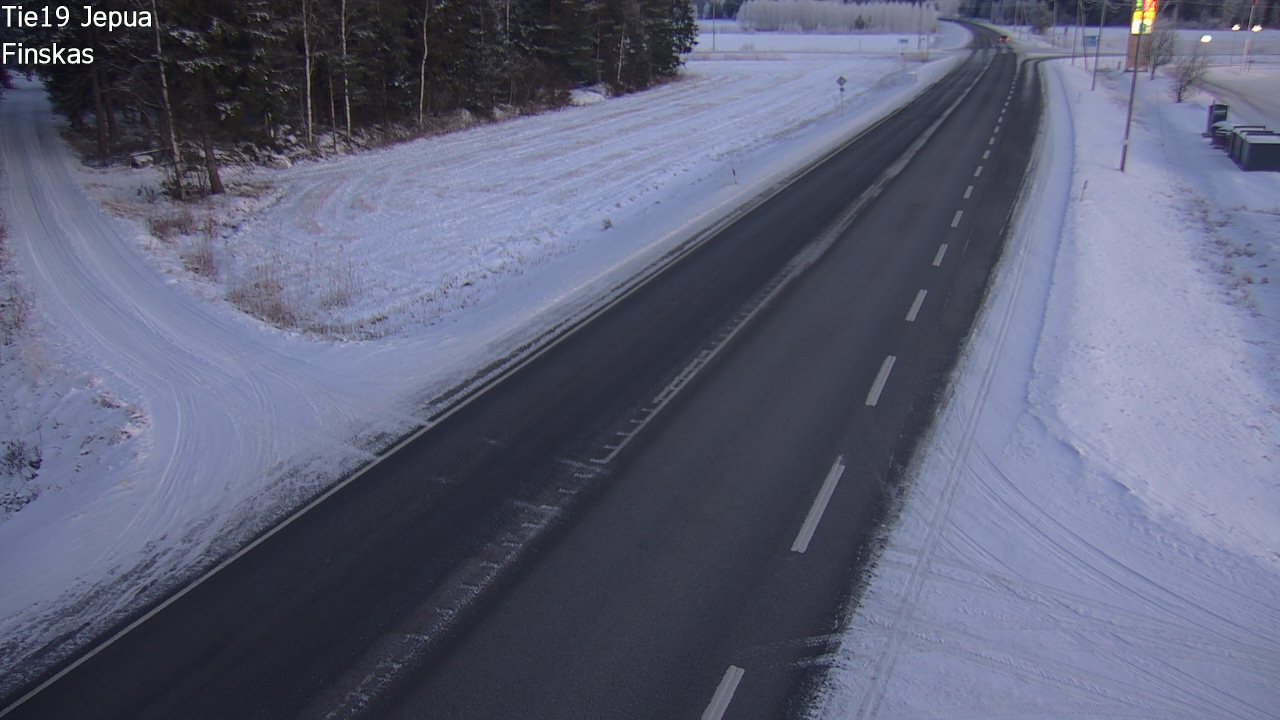 Weather Camera Image Väg 19 Jeppo, Uusikaarlepyy, Pohjanmaa