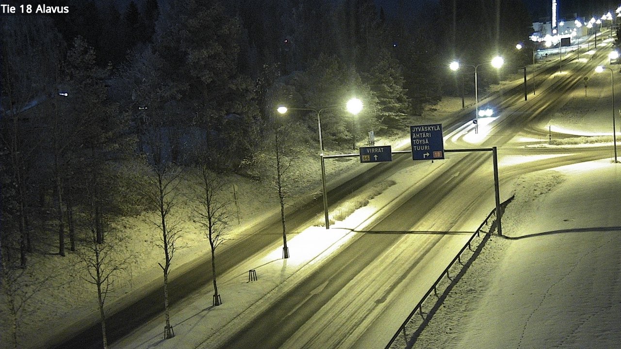 Weather Camera Image Väg 18 Alavo, Alavus, Etelä-Pohjanmaa