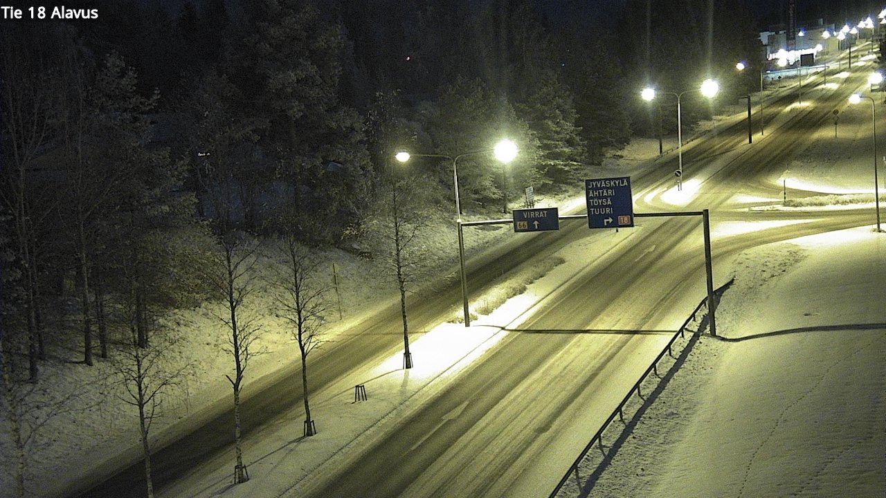 Weather Camera Image Väg 18 Alavo, Alavus, Etelä-Pohjanmaa