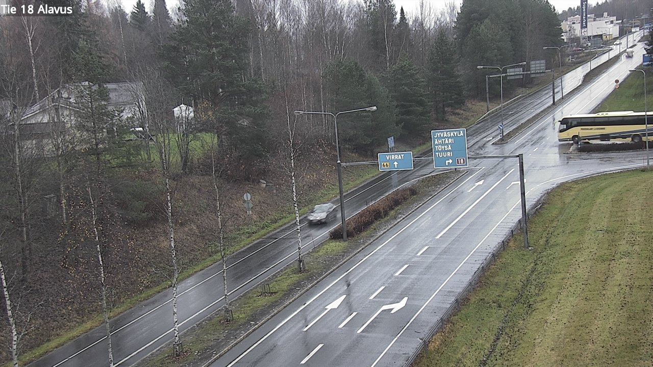 Weather Camera Image Väg 18 Alavo, Alavus, Etelä-Pohjanmaa