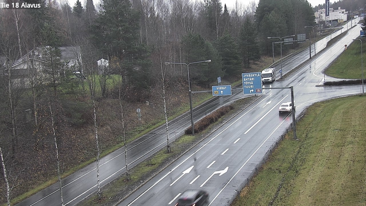 Weather Camera Image Väg 18 Alavo, Alavus, Etelä-Pohjanmaa