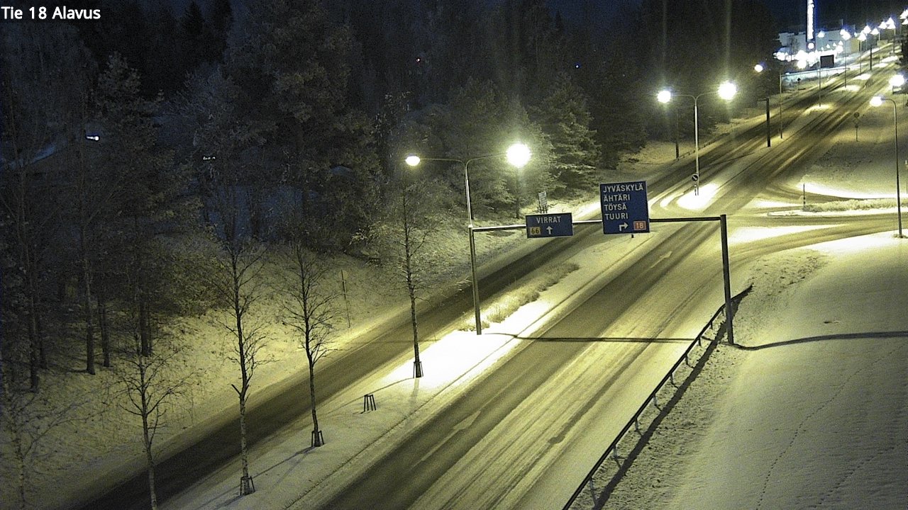 Weather Camera Image Väg 18 Alavo, Alavus, Etelä-Pohjanmaa