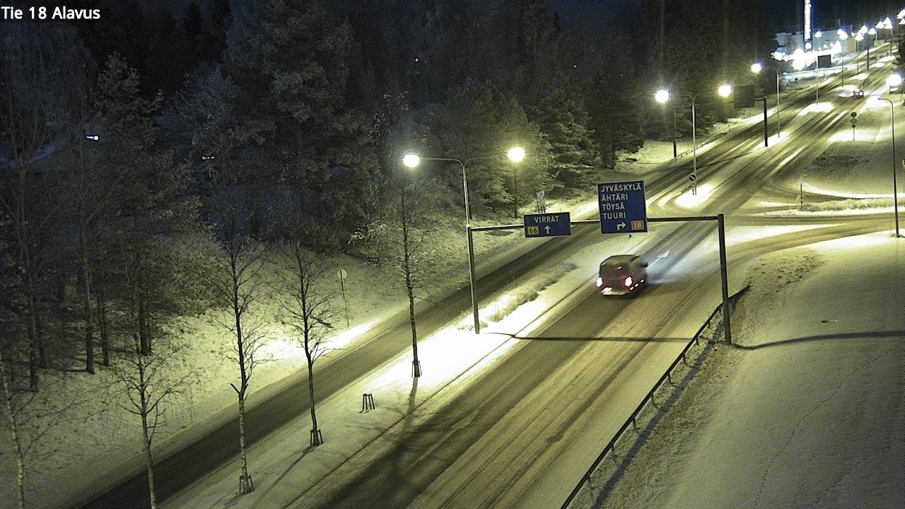 Weather Camera Image Väg 18 Alavo, Alavus, Etelä-Pohjanmaa