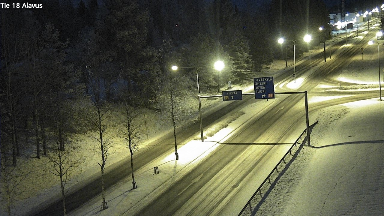 Weather Camera Image Väg 18 Alavo, Alavus, Etelä-Pohjanmaa