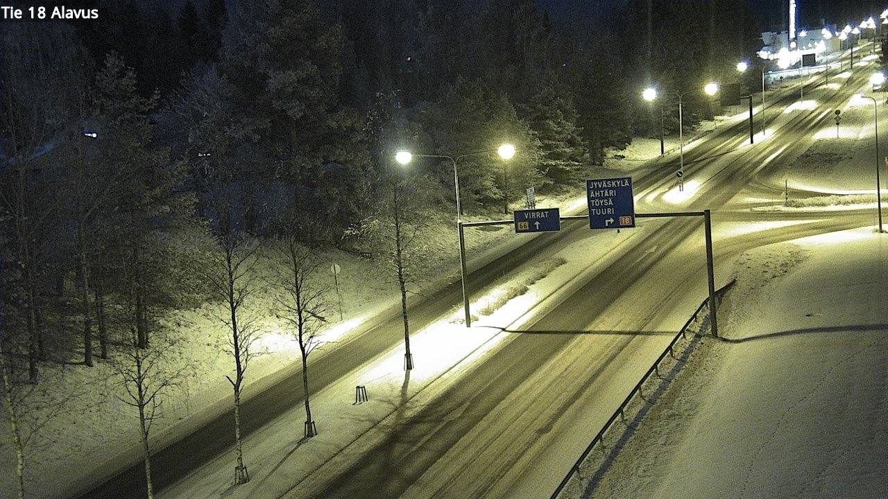 Weather Camera Image Väg 18 Alavo, Alavus, Etelä-Pohjanmaa