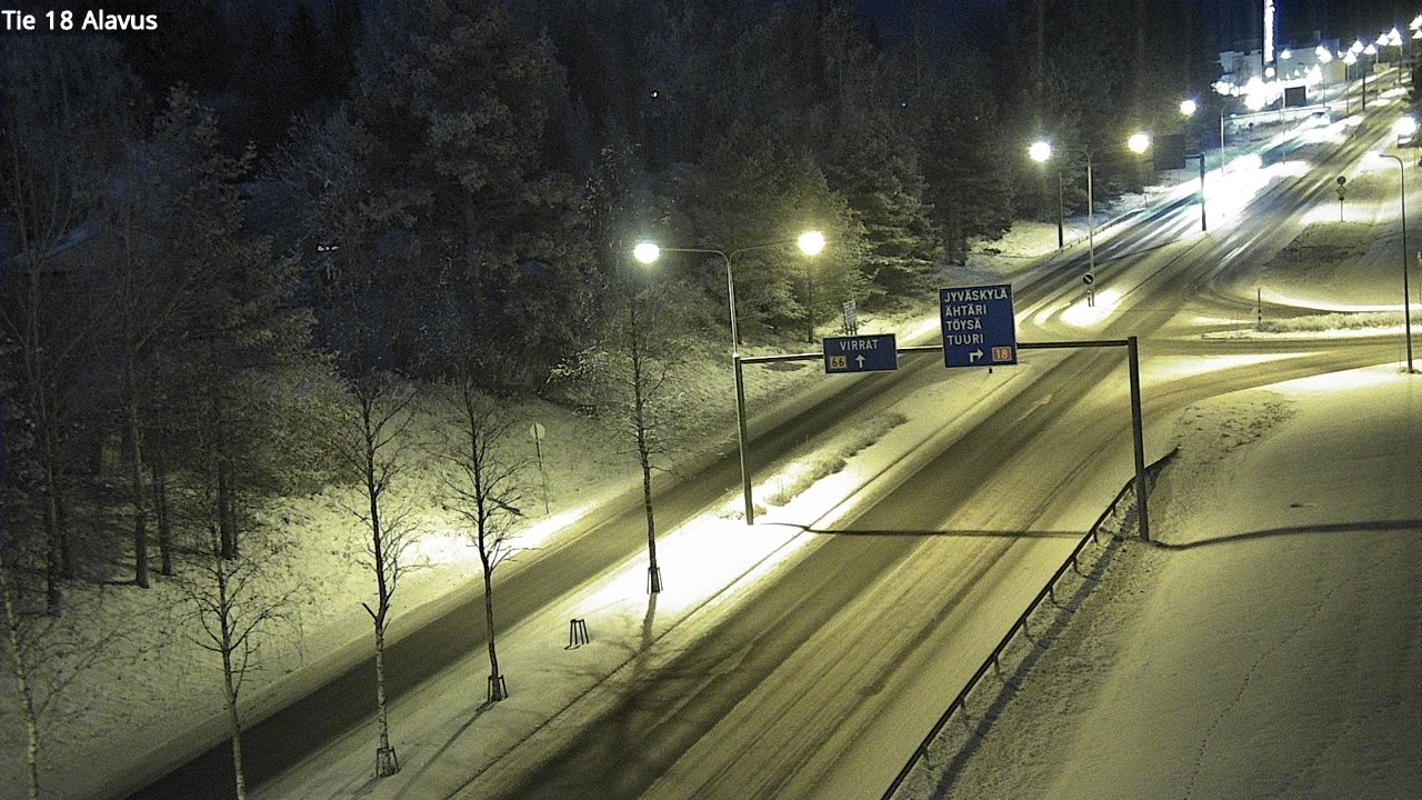 Weather Camera Image Väg 18 Alavo, Alavus, Etelä-Pohjanmaa