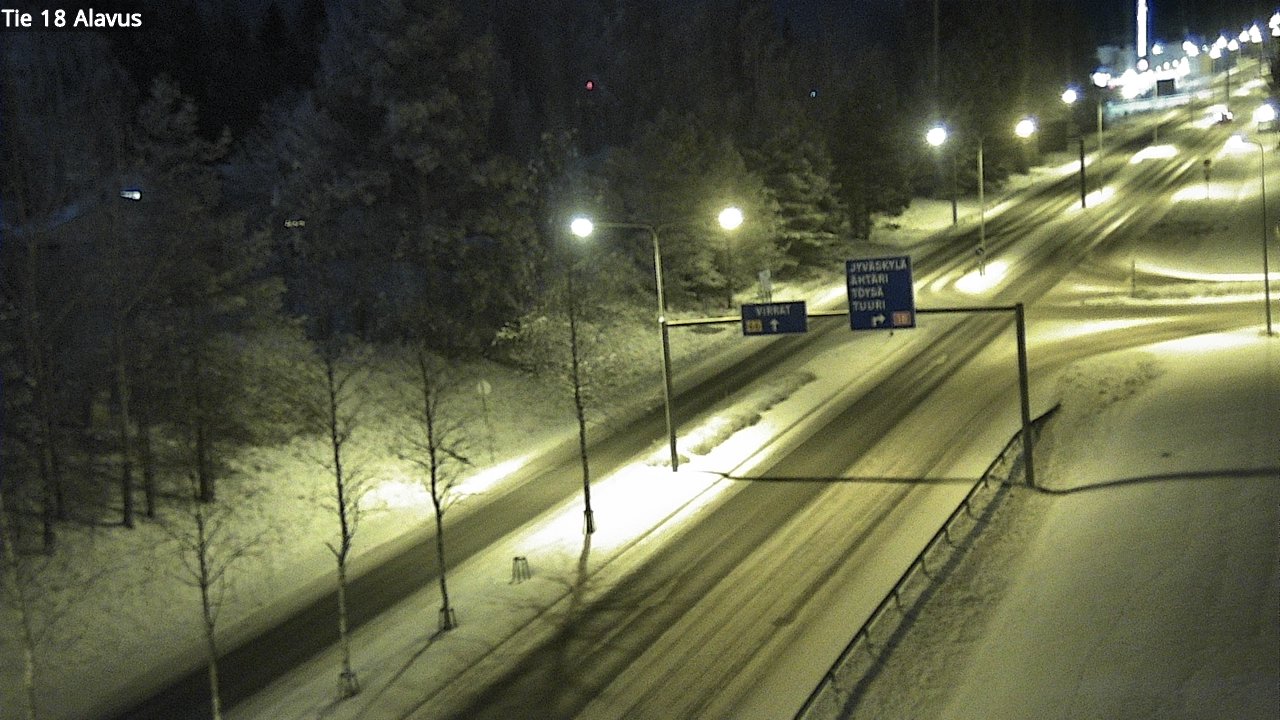 Weather Camera Image Väg 18 Alavo, Alavus, Etelä-Pohjanmaa