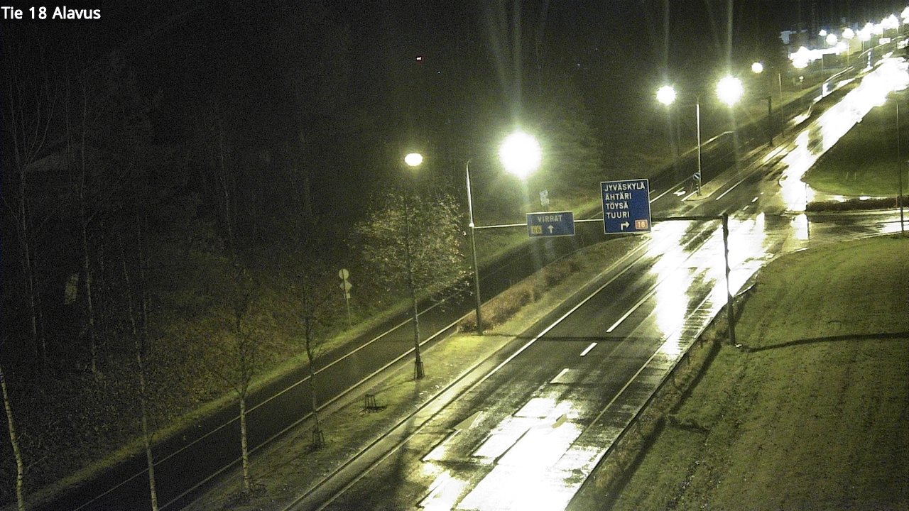Weather Camera Image Väg 18 Alavo, Alavus, Etelä-Pohjanmaa