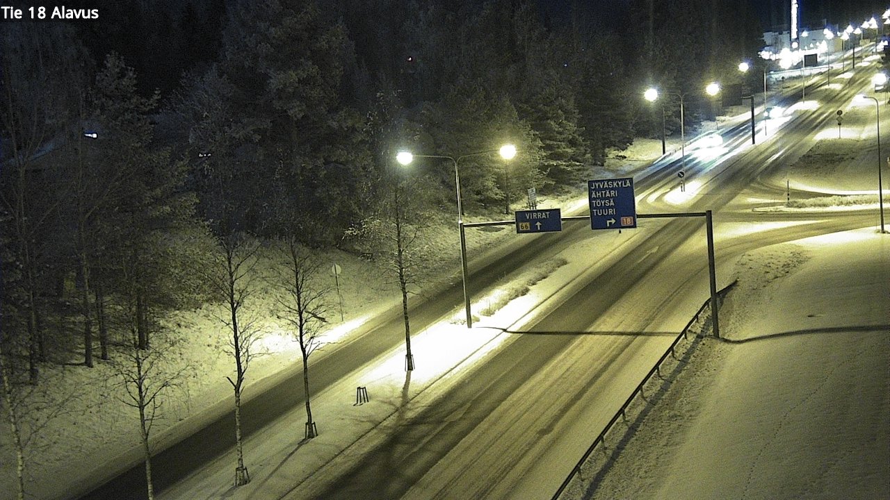 Weather Camera Image Väg 18 Alavo, Alavus, Etelä-Pohjanmaa