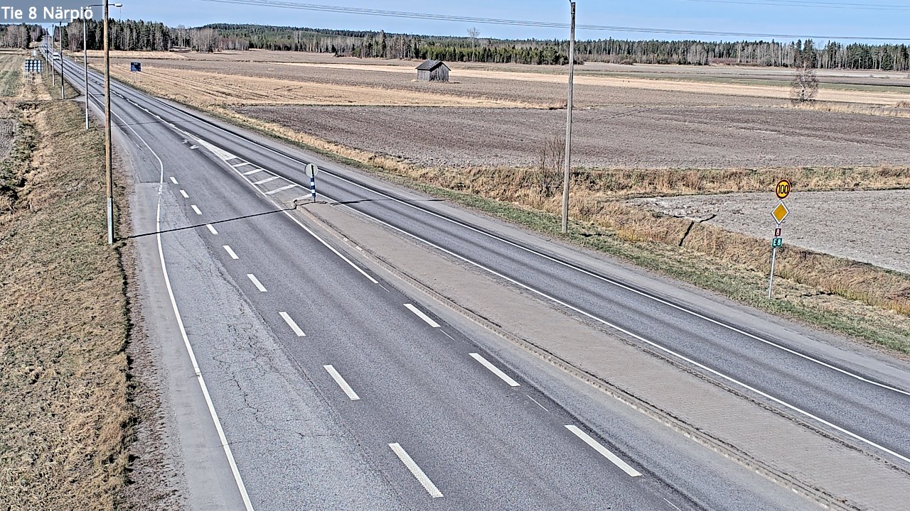 Weather Camera Image Väg 8 Närpes, Närpiö, Pohjanmaa