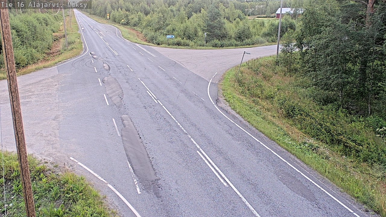 Weather Camera Image Road 16 Alajärvi, Möksy, Alajärvi, Etelä-Pohjanmaa