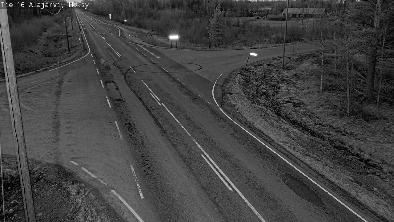 Weather Camera Image Väg 16 Alajärvi, Möksy, Alajärvi, Etelä-Pohjanmaa