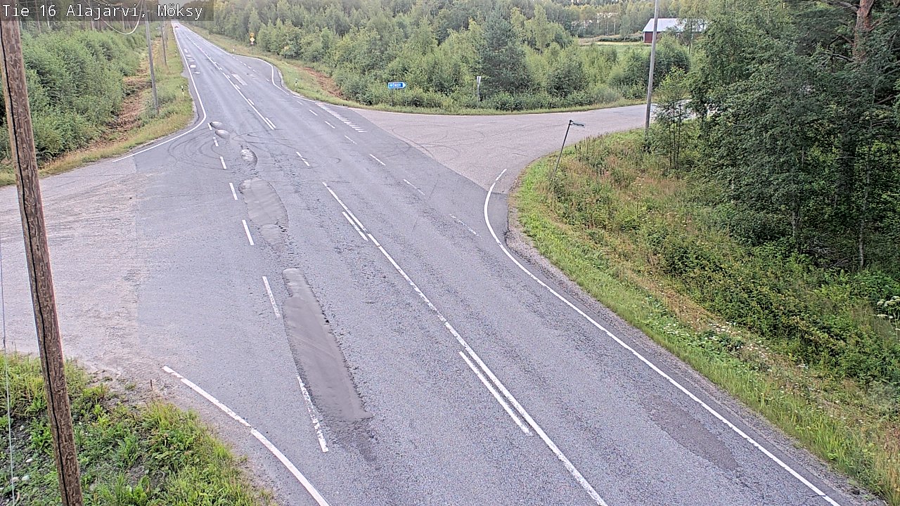 Weather Camera Image Road 16 Alajärvi, Möksy, Alajärvi, Etelä-Pohjanmaa