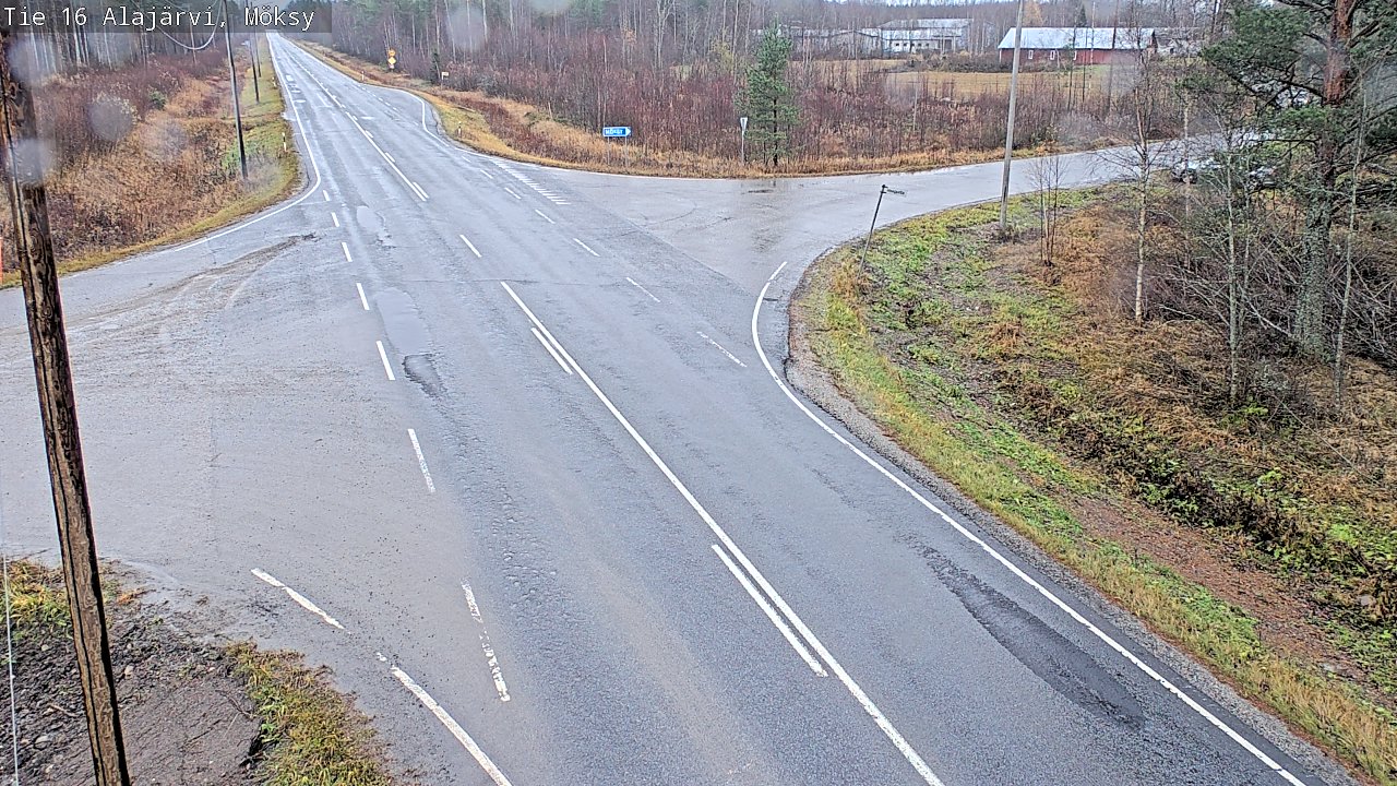 Weather Camera Image Väg 16 Alajärvi, Möksy, Alajärvi, Etelä-Pohjanmaa