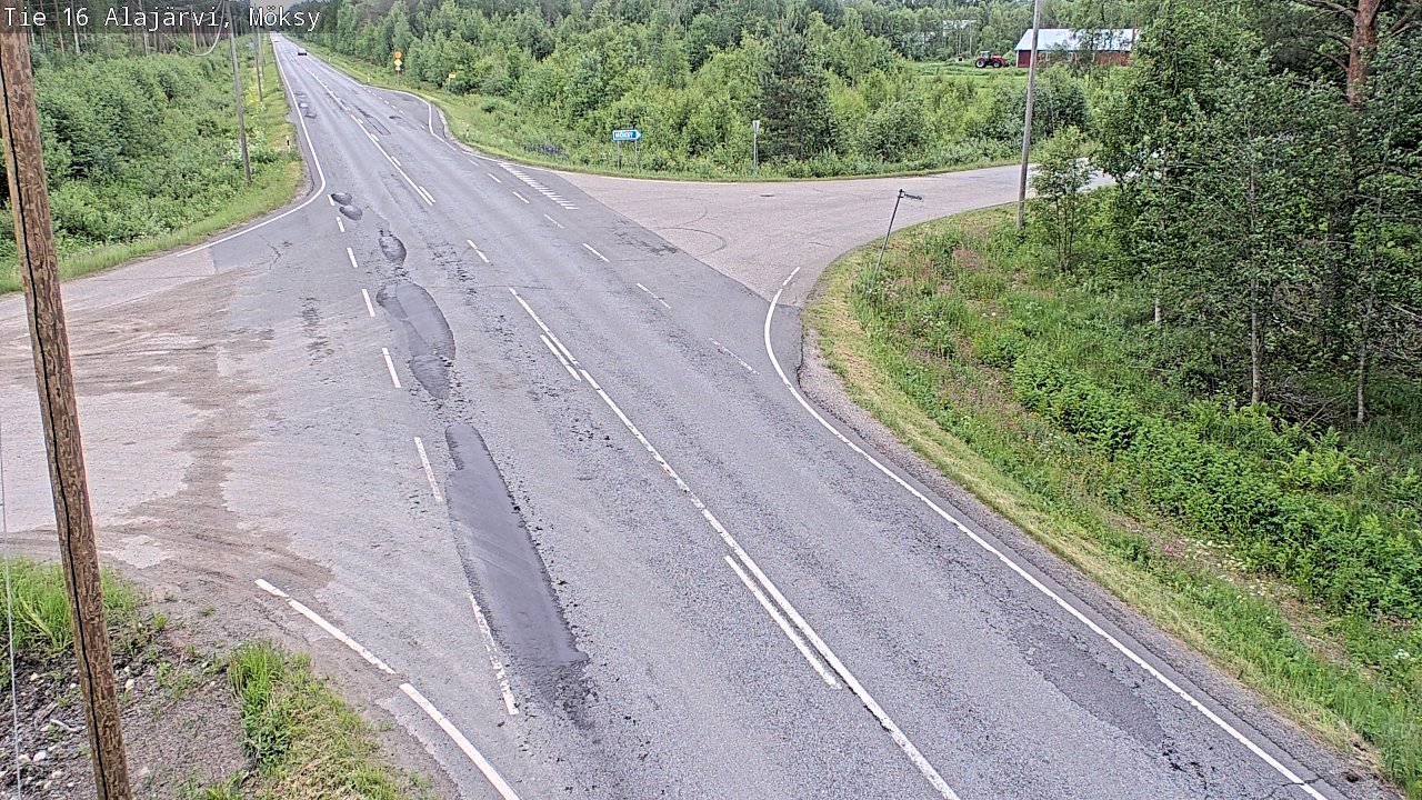 Weather Camera Image Road 16 Alajärvi, Möksy, Alajärvi, Etelä-Pohjanmaa