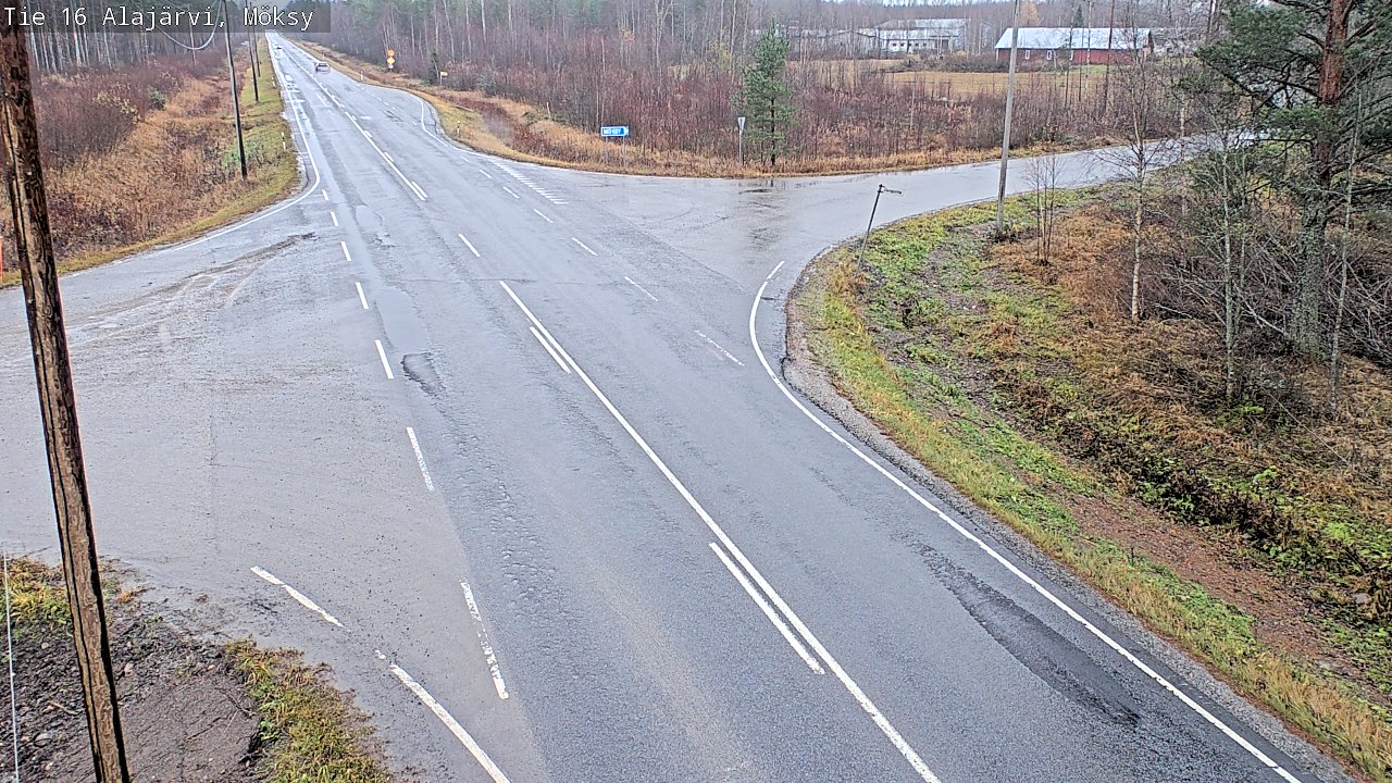 Weather Camera Image Road 16 Alajärvi, Möksy, Alajärvi, Etelä-Pohjanmaa