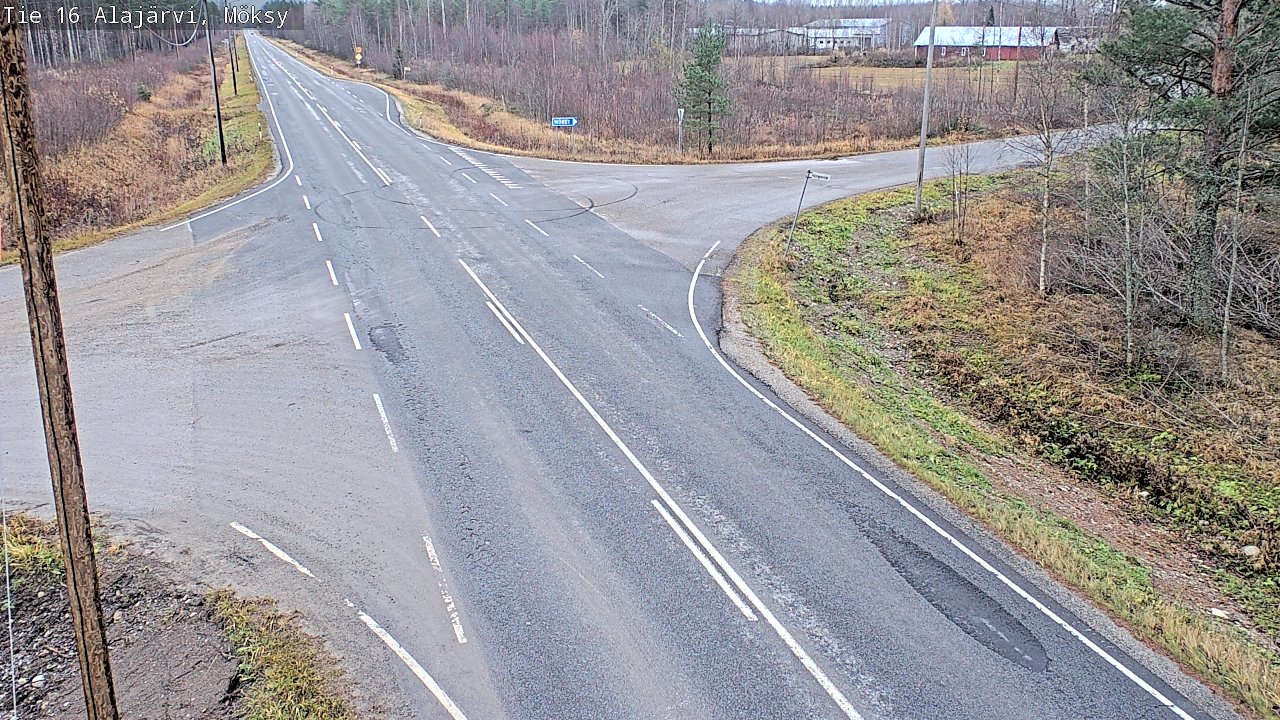 Weather Camera Image Väg 16 Alajärvi, Möksy, Alajärvi, Etelä-Pohjanmaa