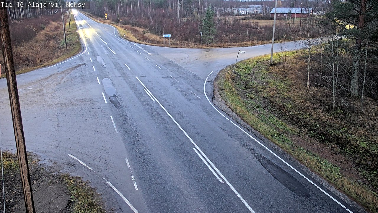 Weather Camera Image Road 16 Alajärvi, Möksy, Alajärvi, Etelä-Pohjanmaa