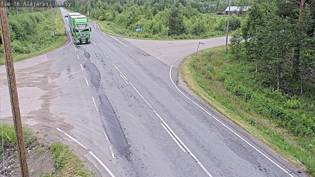 Weather Camera Image Road 16 Alajärvi, Möksy, Alajärvi, Etelä-Pohjanmaa
