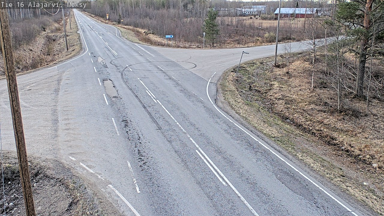 Weather Camera Image Road 16 Alajärvi, Möksy, Alajärvi, Etelä-Pohjanmaa