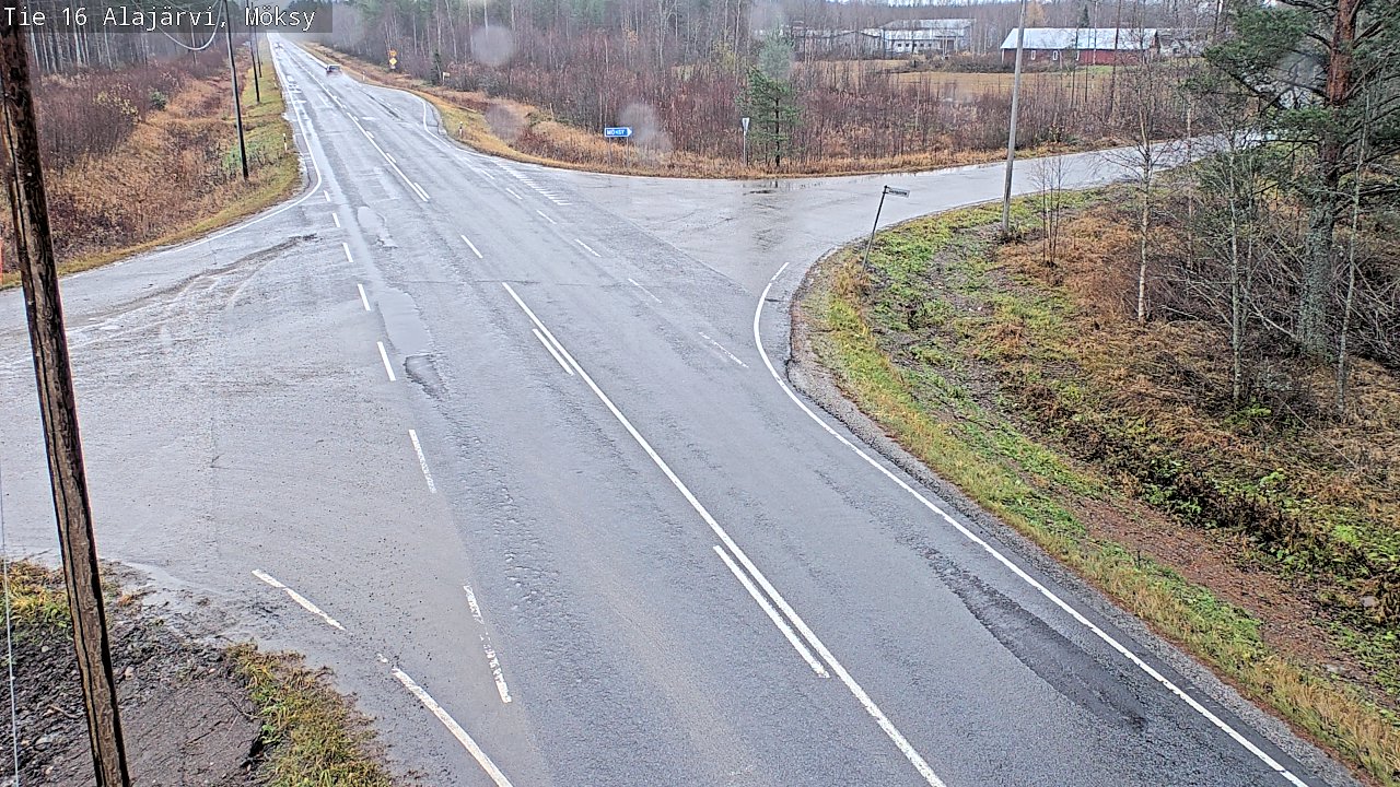 Weather Camera Image Väg 16 Alajärvi, Möksy, Alajärvi, Etelä-Pohjanmaa