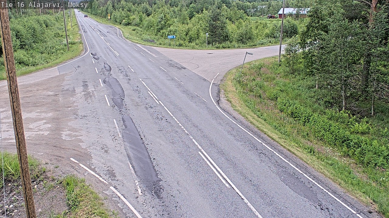 Weather Camera Image Road 16 Alajärvi, Möksy, Alajärvi, Etelä-Pohjanmaa