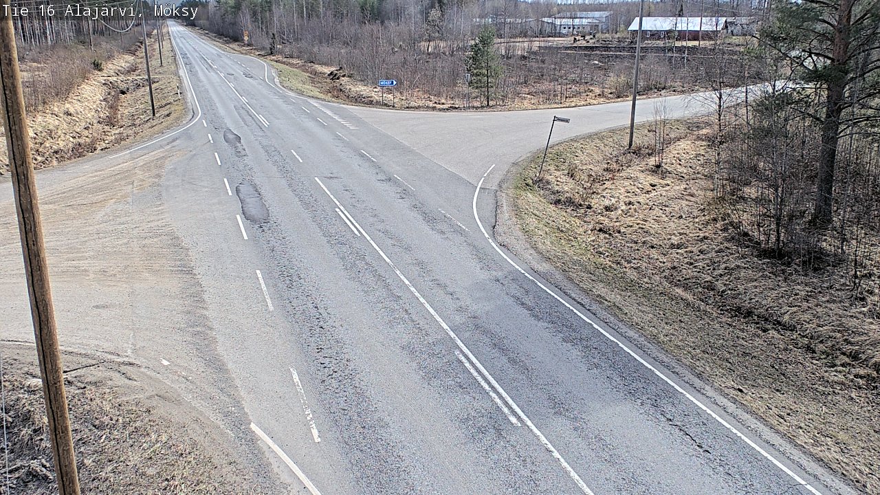 Weather Camera Image Road 16 Alajärvi, Möksy, Alajärvi, Etelä-Pohjanmaa