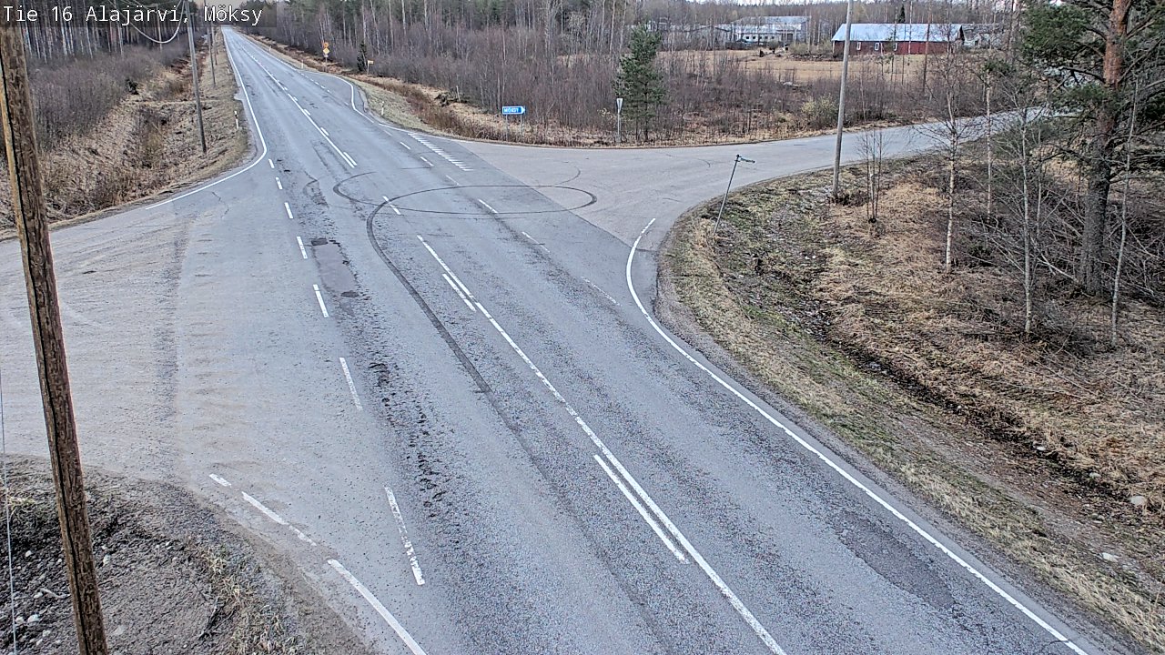Weather Camera Image Road 16 Alajärvi, Möksy, Alajärvi, Etelä-Pohjanmaa