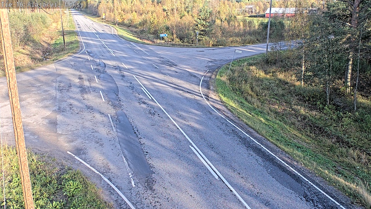 Weather Camera Image Väg 16 Alajärvi, Möksy, Alajärvi, Etelä-Pohjanmaa