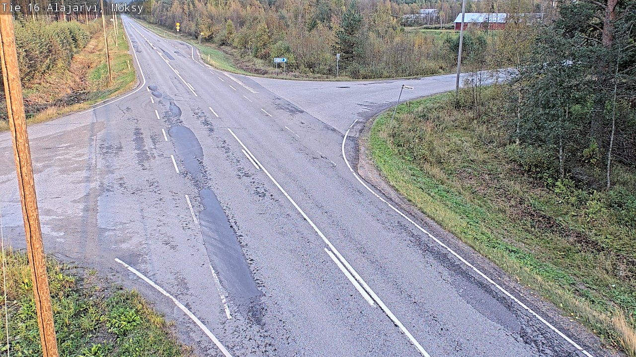 Weather Camera Image Väg 16 Alajärvi, Möksy, Alajärvi, Etelä-Pohjanmaa