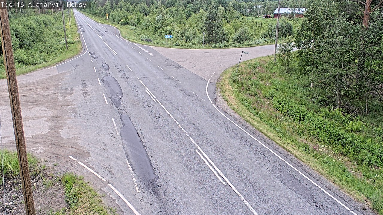 Weather Camera Image Road 16 Alajärvi, Möksy, Alajärvi, Etelä-Pohjanmaa