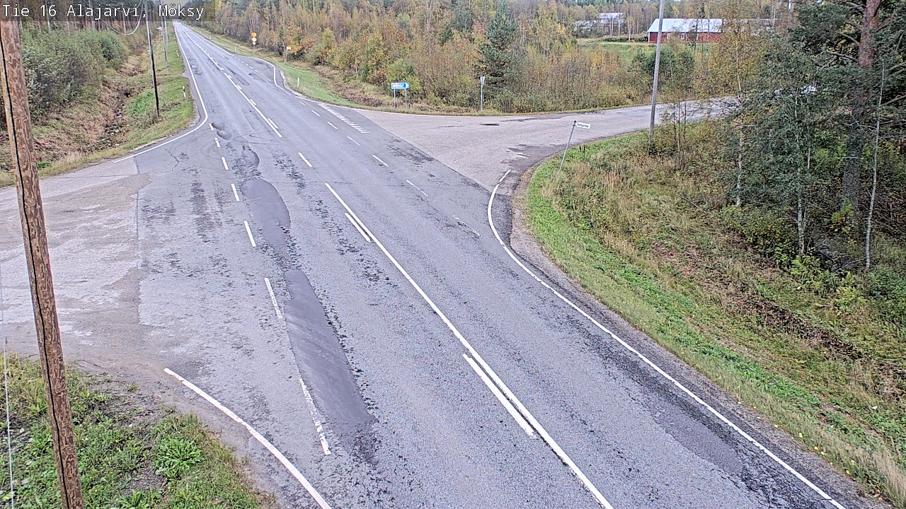 Weather Camera Image Väg 16 Alajärvi, Möksy, Alajärvi, Etelä-Pohjanmaa