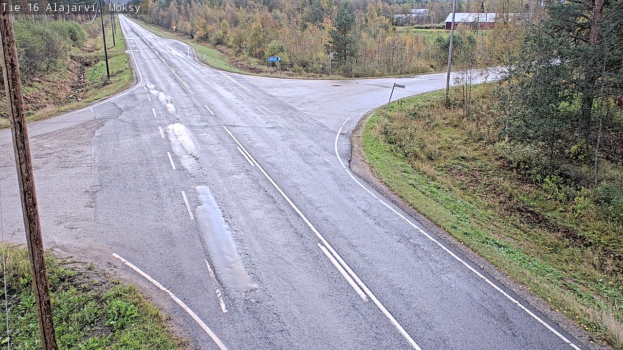 Weather Camera Image Väg 16 Alajärvi, Möksy, Alajärvi, Etelä-Pohjanmaa
