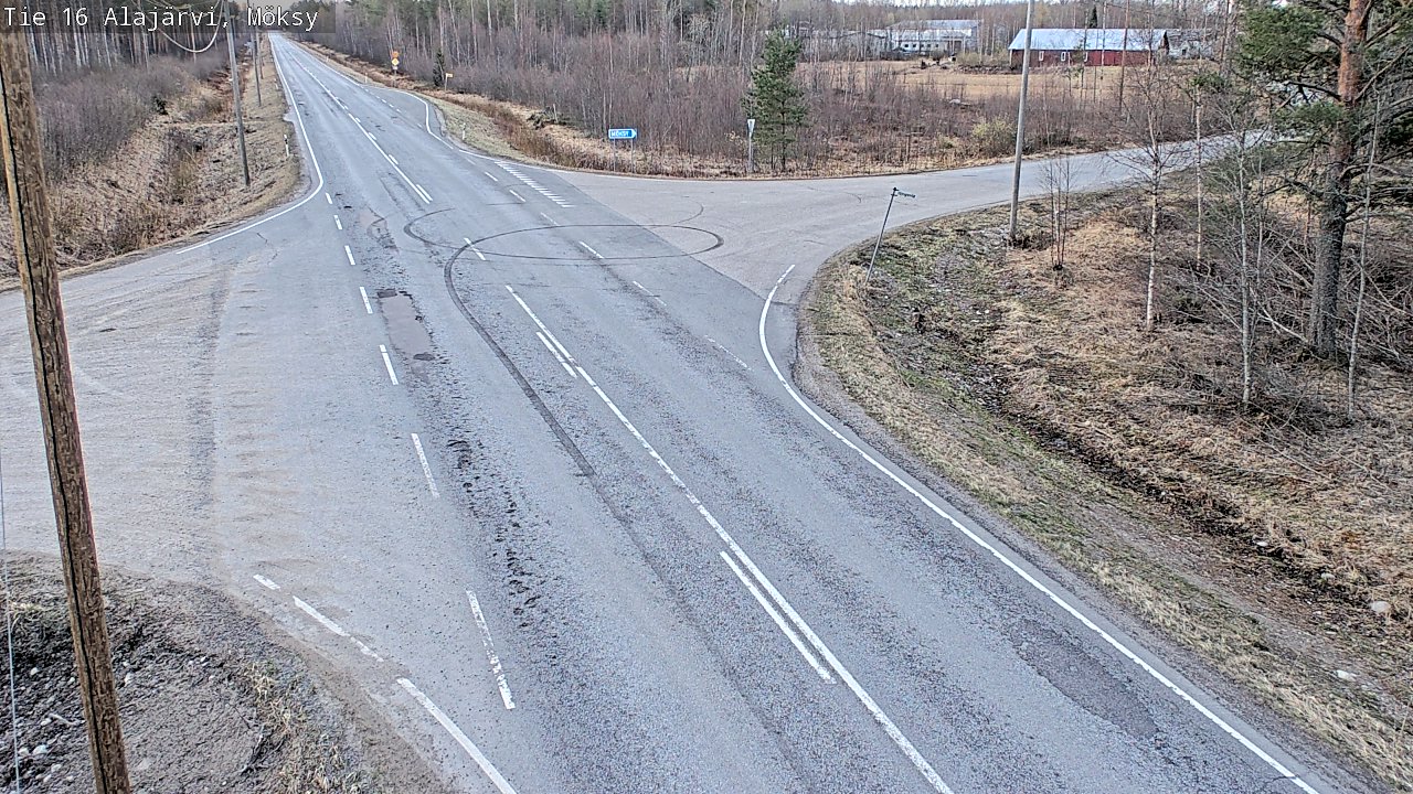 Weather Camera Image Road 16 Alajärvi, Möksy, Alajärvi, Etelä-Pohjanmaa