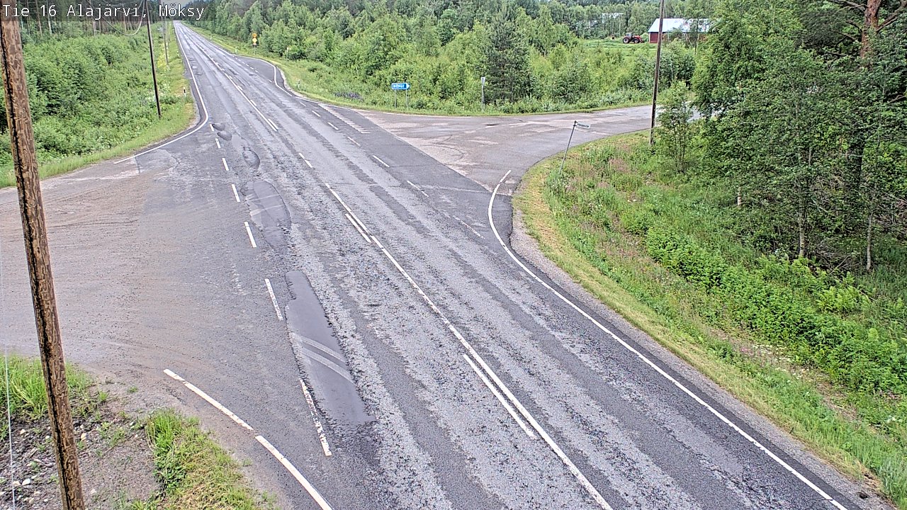 Weather Camera Image Road 16 Alajärvi, Möksy, Alajärvi, Etelä-Pohjanmaa