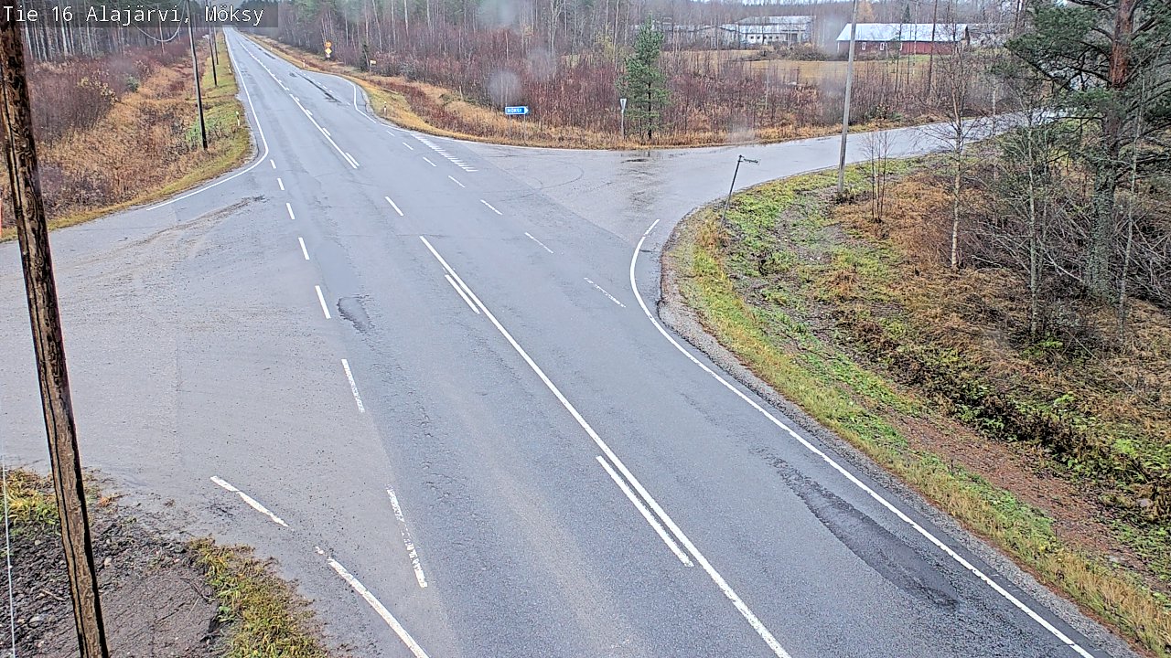 Weather Camera Image Väg 16 Alajärvi, Möksy, Alajärvi, Etelä-Pohjanmaa